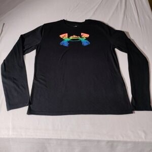 Under Armour Boys YXL Black/Orange/Green/Blue L/S Mountain Shirt Youth‎ XL